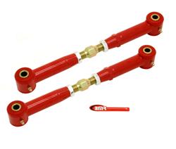 Toe Rods, Rear, Steel, Adjustable, Red Powdercoated, Chevy, Pontiac, Pair