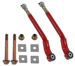 Toe Rods, Rear, Steel, Adjustable, Red Powdercoat, Delrin Rod Ends, Dodge, Pair