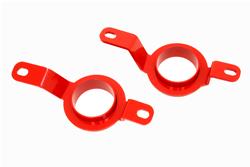 Coil Spring Seats, Upper, Steel, Red Powdercoated, Pair