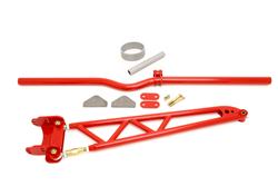 Torque Arm Chromoly, Crossbrace Steel, Loop, Red Powdercoated, Kit