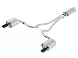 Exhaust System, Ford, Cat-Back, Black Chrome Tips, Kit