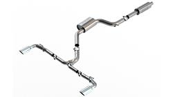 Exhaust System, Touring, Cat-Back, Single In/Dual Out, Stainless Steel, Natural, Split Rear Exit, Models with Gas Particulate Filter, Volkswagen, Kit