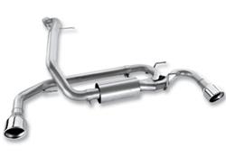 Exhaust System, S-Type, Rear Section, Single In/Dual Out, Stainless, Aluminized/Polished, Mazda, 2.3L, Kit