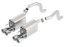 Exhaust System, ATAK, Rear Section, Dual, Stainless Steel, Natural, Split Rear Exit, Chevy, 6.2L, Kit