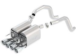 Exhaust System, S-Type II, Rear Section, Dual, Stainless, Natural, Rear Center Exit, Chevy, 6.0L, 6.2L, Kit