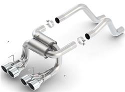 Exhaust System, ATAK, Rear Section, Dual, Stainless Steel, Natural, Rear Center Exit, Chevy, 6.2L, 7.0L, Kit