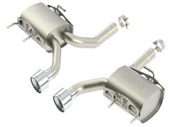 Exhaust System, Rear Section, Stainless Steel, Natural, Rear Center Exit, Cadillac, 6.2L, Kit