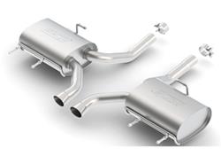 Exhaust System, Touring, Rear Section, Dual, Stainless Steel, Natural, Rear Center Exit, Cadillac, 3.6L, Kit