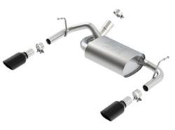 Exhaust System, ATAK, Rear Section, Single In/Dual Out, Stainless, Natural, Split Rear Exit, Jeep, 3.6L, Kit