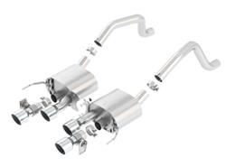 Exhaust System, ATAK, Axle-Back, Stainless, Natural, Four Exits, Center Rear, Chevy, 6.2L, Kit