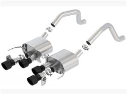 Exhaust System, ATAK, Rear Section, Quad, Stainless Steel, Natural, Rear Exit, Chevy, 6.2L, Kit