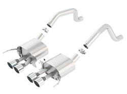 Exhaust System, S-Type, Axle-Back, Stainless, Natural, Four Exits, Center Rear, Chevy, 6.2L, Kit