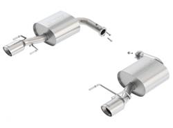 Exhaust System, Touring, Rear Axle-Back, Dual, Stainless Steel, Natural, Split Rear Exit, Toyota, 3.5L, Kit