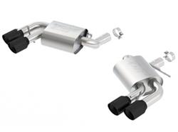 Exhaust System, S-Type, Rear Axle-back, Stainless Steel, Natural, Split Rear Exit, Chevy, 6.2L, Kit