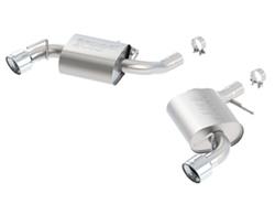 Exhaust System, Rear Axle Back, Stainless Steel, Natural, Polished Tips, Chevy, Kit