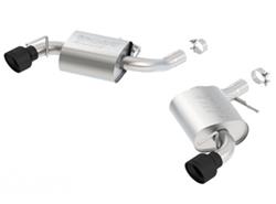 Exhaust System, S-Type Axle-Back, Rear Axle Back, Dual, Stainless Steel, Natural, Split Rear Exit, Chevy, 6.2L, Kit