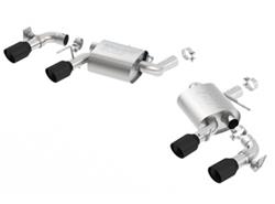 Exhaust System, S-Type Axle-Back, Rear Axle Back, Dual In/Four Out, Stainless Steel, Natural, Split Rear Exit, Chevy, 6.2L, Kit