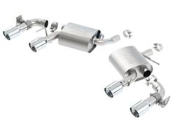 Exhaust System, ATAK, Rear Axle-back, Dual, Stainless Steel, Natural, Split Rear Exit, Chevy, Kit