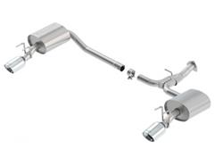 Exhaust System, S-Type, Rear Axle-back, Stainless, Natural, Split Rear Exit, Polished Tips, for use on Honda®, 2.4L, 3.5L, Kit