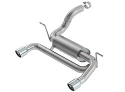 Exhaust System, ATAK, Rear Section, Single In/Dual Out, Stainless Steel, Natural, Split Rear Exit, Jeep, 2.0L, Kit