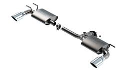 Exhaust System, S-Type, Rear Section, Split Rear Exit, Stainless Steel, Natural, Polished Tips, Mazda, 2.5L, Kit