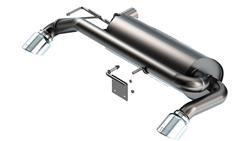 Exhaust System, S-Type, Axle Back, 304 Stainless Steel, Natural, Split Rear, Ford, Bronco, 2.3L, Kit