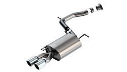 Exhaust System, S-Type, Stainless Steel, Natural, Rear Exit, Round Chrome Tips, for Hyundai, for Kia, Kit