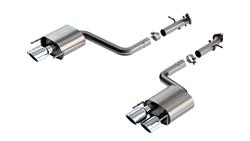 Exhaust System, S-Type, Rear Axle-back, Stainless, Natural, Split Rear Exit, Chrome Tips, Lexus, Kit