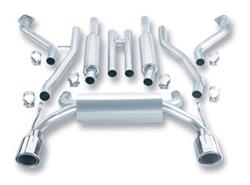 Exhaust System, Cat-Back, Stainless Steel, Natural, H-Pipe, Polished Tips, for Nissan, 350Z, 3.5L, Kit