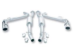 Exhaust System, S-Type, Cat-Back, Dual, Stainless Steel, Natural, Split Rear Exit, Ford, Kit