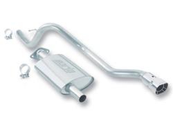 Exhaust System, Touring, Cat-Back, Single, Stainless Steel, Natural, Rear Exit, Jeep, 4.0L, Kit