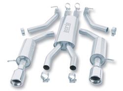 Exhaust System, Touring, Cat-Back, Dual In/Dual Out, Stainless, Natural, Split Rear Exit, Ford, 3.9L, Kit