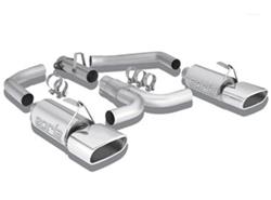 Exhaust System, S-Type, Cat-Back, Single In/Dual Out, Stainless, Natural, Split Rear Exit, Chevy, 5.7L, Kit