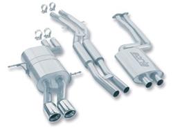 Exhaust System, S-Type, Cat-Back, Dual In/Dual Out, Stainless Steel, Natural, Rear Exit, BMW, 2.5L, 3.0L, Kit