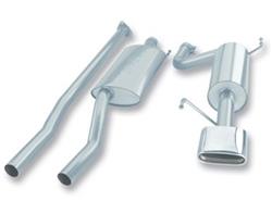 Exhaust System, Touring, Cat-Back, Single, Stainless Steel, Natural, Rear Exit, for use on Honda®, 3.5L, Kit