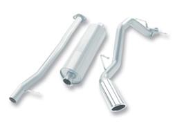 Exhaust System, Touring, Cat-Back, Single, Stainless Steel, Natural, Side Exit, Chevy, GMC, Kit