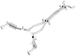 Exhaust System, S-Type, Cat-Back, Stainless Steel, Natural, Split Rear Exit, Chevy, 6.2L, Kit