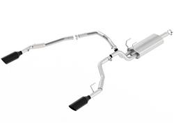 Exhaust System, S-Type, Cat-Back, Single In/Dual Out, Stainless Steel, Natural, Split Rear Exit, Dodge, Ram, 5.7L, Kit