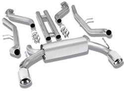 Exhaust System, S-Type, Cat-Back, Dual, Stainless Steel, Natural, Split Rear Exit, Nissan, 3.7L, Kit