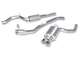 Exhaust System, S-Type, Cat-Back, Single In/Dual Out, Stainless Steel, Natural, Rear Exit, Audi, 2.0L, Kit