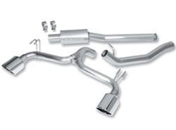 Exhaust System, S-Type, Cat-Back, Single In/Dual Out, Stainless, Natural, Rear Exit, Mitsubishi, 2.0L, Kit