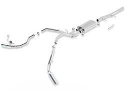 Exhaust System, Touring, Cat-Back, Single In/Dual Out, Stainless, Natural, Split Side Exit, Chevy, GMC, Kit