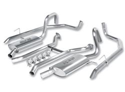 Exhaust System, Touring, Cat-Back, Single, Stainless Steel, Natural/Polished, Rear Exit, Ford, 4.6L, Kit