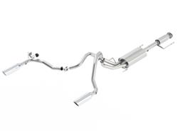 Exhaust System, Touring, Cat-Back, Single In/Dual Out, Stainless, Natural, Split Rear Exit, Toyota, 4.0L, Kit