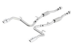 Exhaust System, ATAK, Cat-Back, Dual, Stainless Steel, Natural, Split Rear Exit, Ford, 4.6L, 5.4L, Kit