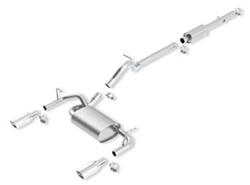 Exhaust System, Touring, Cat-Back, Single In/Dual Out, Stainless Steel, Natural, Split Rear Exit, Jeep, 3.6L, Kit