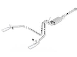 Exhaust System, S-Type, Cat-Back, Stainless Steel, Natural, Split Rear Exit, Ford, 3.5L, Kit