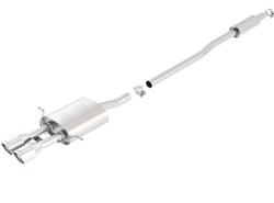 Exhaust System, S-Type, Cat-Back, Single In/Dual Out, Stainless Steel, Natural, Rear Center Exit, Mini, Kit