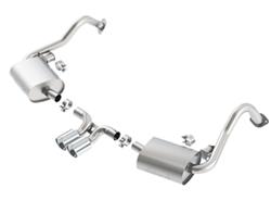 Exhaust System, Touring, Cat-Back, Dual, Stainless Steel, Natural, Rear Center Exit, Porsche, 2.7L, 3.4L, Kit