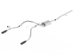 Exhaust System, Touring, Cat-Back, Stainless Steel, Natural, Split Rear Exit, Chevy, GMC, 5.3L, Kit